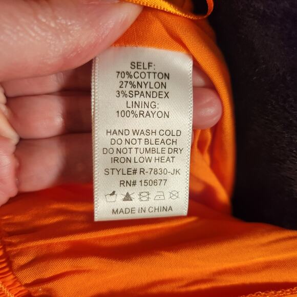 STRUT & BOLT Orange Ruffle Romper, Size Large - Picture 12 of 12